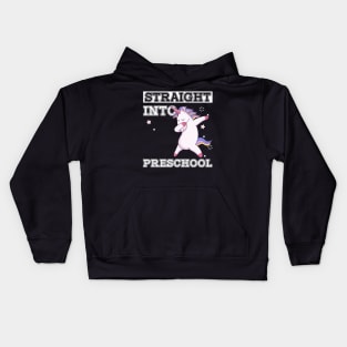 Straight Outta Preschool Unicorn Back To School Gift Kids Hoodie